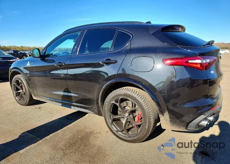 2019 Alfa Romeo Stelvio Quadrifoglio z USA, uszkodzony, nr VIN ZASPAKEV2K7C52877
